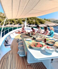 Lunch on boat Mallorca