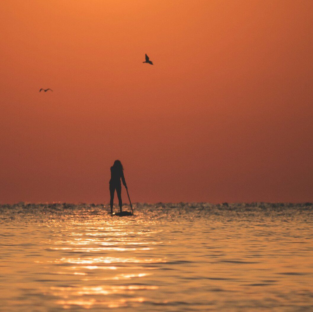 Kayak pour l'enterrement de vie de jeune fille - coucher de soleil 1